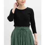 ブラック | トップス Tシャツ 7分袖Tシャツ | Honeys