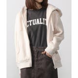 アイボリー | 【ハニーズ】裏ボアジップパーカー | Honeys