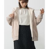 ベージュ | 【ハニーズ】裏ボアジップパーカー | Honeys