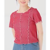 レッド | トップス カットソー 半袖 | Honeys