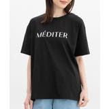 ブラック | トップス Tシャツ 半袖Tシャツ | Honeys