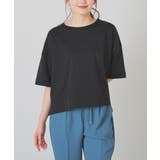 ブラック | トップス Tシャツ 5分袖Tシャツ | Honeys