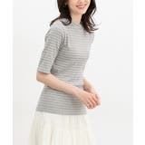 グレー×オフ | トップス Tシャツ カットソー | Honeys