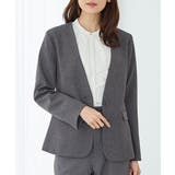 杢チャコール | アウター ジャケット ノーカラージャケット | Honeys