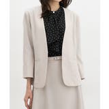 ライトグレージュ | アウター ジャケット ノーカラー | Honeys