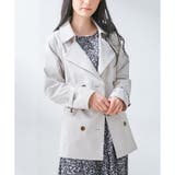 グレージュ | アウター トレンチコート ハーフ丈 | Honeys