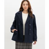 ネイビー | アウター コート ハーフコート | Honeys