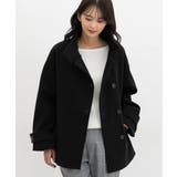 ブラック | アウター コート ハーフ丈コート | Honeys