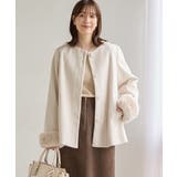 アイボリー | アウター コート ノーカラーコート | Honeys