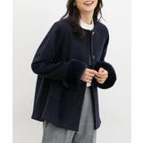 ネイビー | アウター コート ノーカラーコート | Honeys