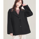 ブラック | アウター コート ハーフコート | Honeys