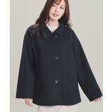 ネイビー | アウター コート ハーフコート | Honeys