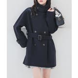 ネイビー | アウター コート ハーフコート | Honeys