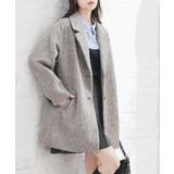 杢グレー | アウター コート ハーフコート | Honeys