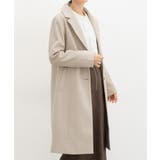 杢ベージュ | アウター コート ロングコート | Honeys