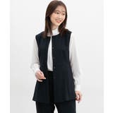 ネイビー | アウター ジレ セットアップ | Honeys