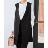 ブラック | アウター ジレ セットアップ | Honeys