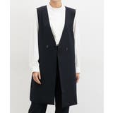 ネイビー | アウター ジレ セットアップ | Honeys