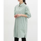 ミドリストライプ | ワンピース シャツワンピース ロング丈 | Honeys