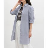 ブルーストライプ | ワンピース シャツワンピース ロング丈 | Honeys