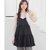 ブラック | ワンピース ノースリーブ ミニ丈 | Honeys