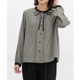 ベージュ×クロ | トップス ブラウス 長袖 | Honeys