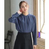 スモーキーブルー | トップス ブラウス 長袖 | Honeys