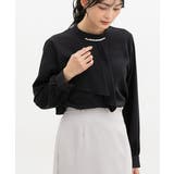 ネイビー | トップス ブラウス 長袖 | Honeys