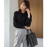 クロ水玉 | トップス ブラウス 長袖 | Honeys