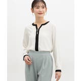 ホワイト | トップス ブラウス 長袖 | Honeys