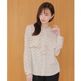 ベージュ水玉 | トップス ブラウス 長袖 | Honeys