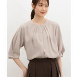 グレージュ | トップス ブラウス 接触冷感 | Honeys