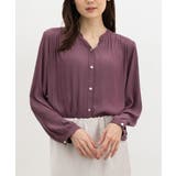 パープル | トップス ブラウス 長袖 | Honeys