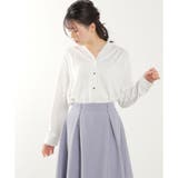 ホワイト | 【ハニーズ】トップス ブラウス 長袖 | Honeys