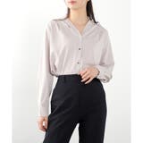 グレージュ | 【ハニーズ】トップス ブラウス 長袖 | Honeys