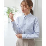 ブルーストライプ | トップス シャツ レギュラーカラー | Honeys