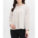 グレージュ | トップス ブラウス 長袖 | Honeys