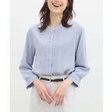 サックス | ブラウス レディース 半端袖 | Honeys