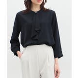 ネイビー | ブラウス レディース 半端袖 | Honeys