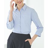 ブルー×オフ | トップス スキッパーシャツ シャツ | Honeys