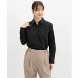 ブラック | トップス シャツ スキッパーシャツ | Honeys