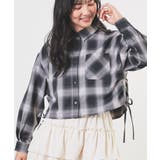 クロチェック | トップス シャツ ドロストシャツ | Honeys