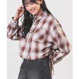 ベージュチェック | トップス シャツ ドロストシャツ | Honeys