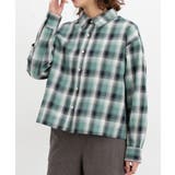 グリーン×オフ | トップス シャツ ブラウス | Honeys