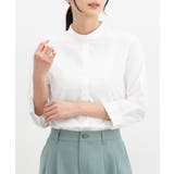 ホワイト | トップス シャツ マオカラーシャツ | Honeys