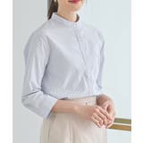 サックス×オフ | トップス シャツ マオカラーシャツ | Honeys