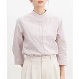 ピンクストライプ | トップス シャツ マオカラーシャツ | Honeys