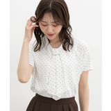 オフ水玉 | トップス ブラウス 半袖 | Honeys