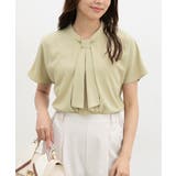 イエローグリーン | トップス ブラウス 半袖 | Honeys