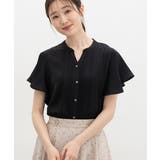 ネイビー | トップス ブラウス 半袖 | Honeys
